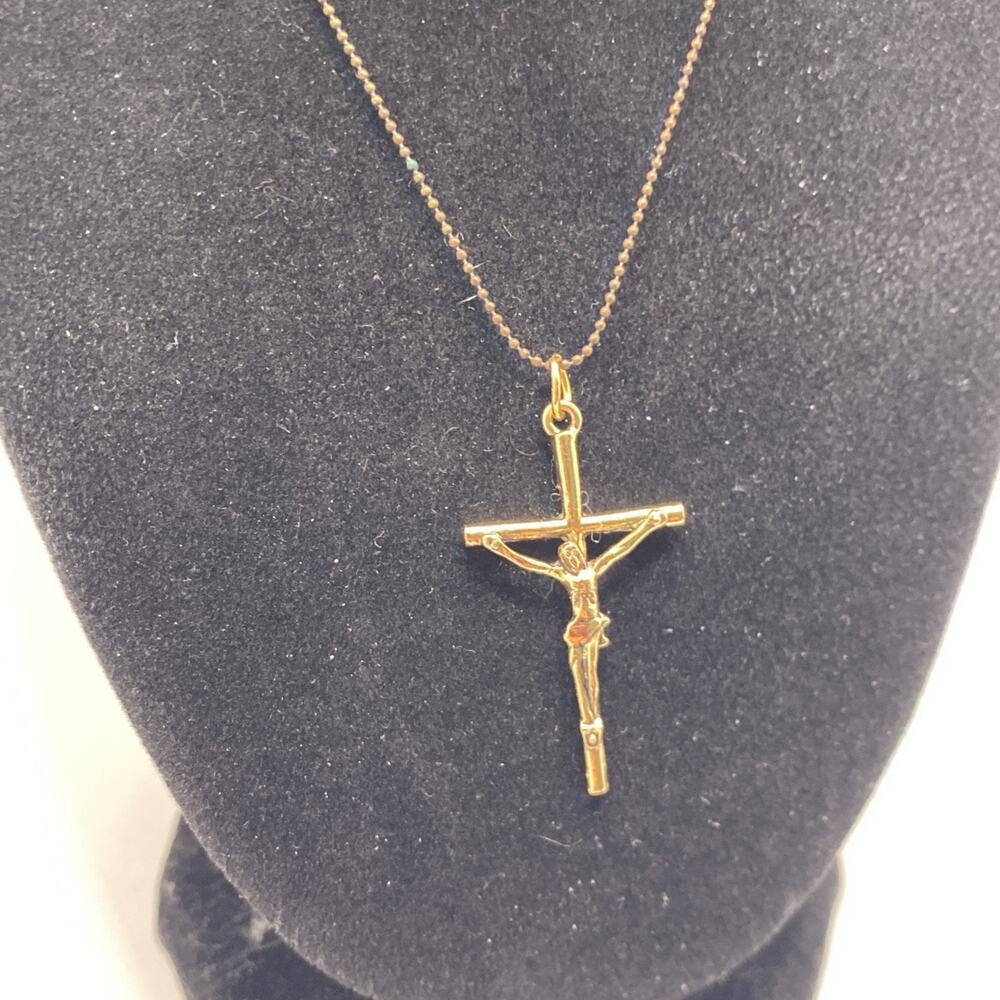 Vintage Christ Jesus Faith Necklace Short Necklace
